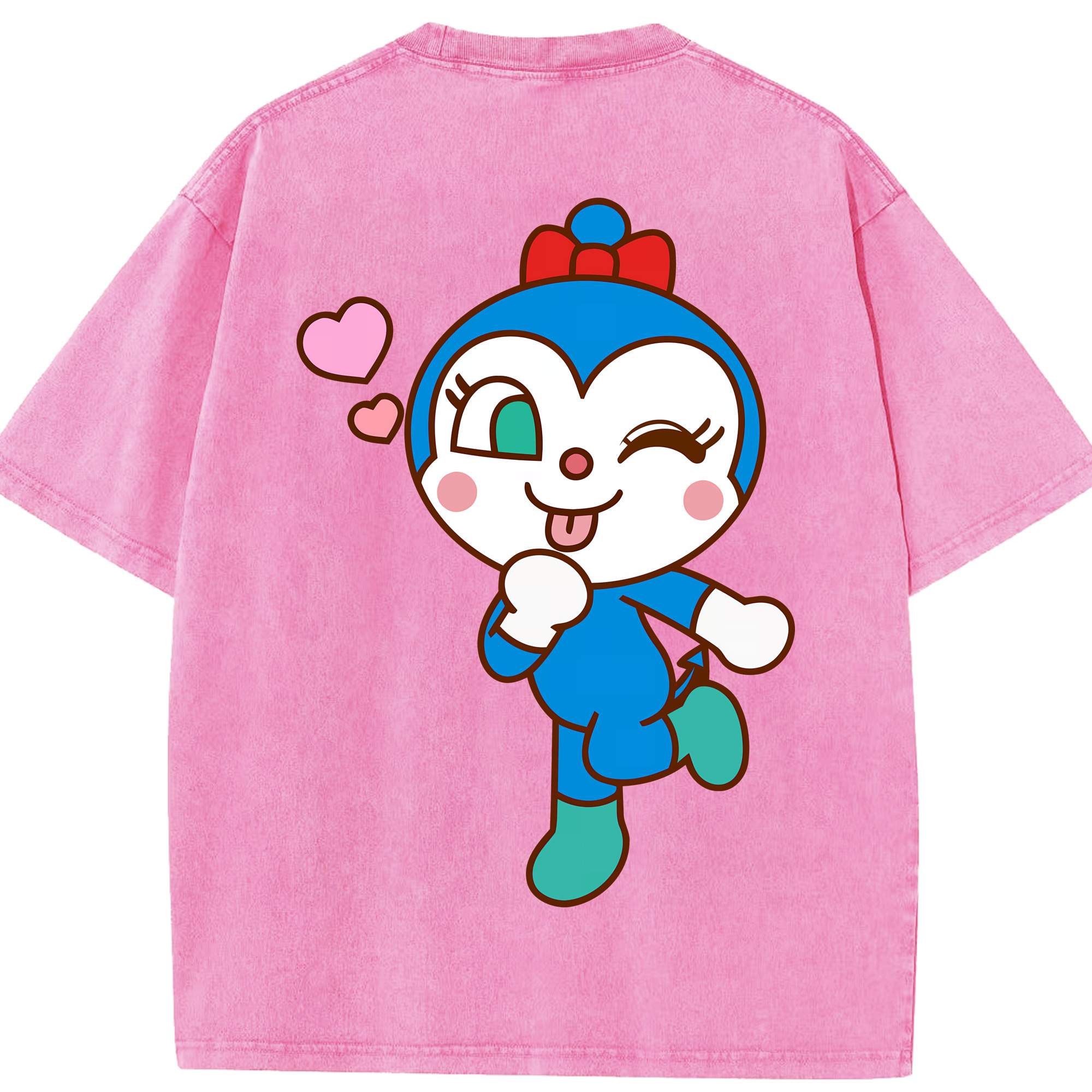 （画像用） アンパンマン Anpanman 綿100% ヴィンテージ風 半袖Tシャツ（背面プリント）